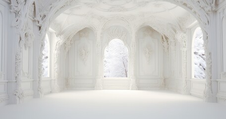 beautiful random white room background