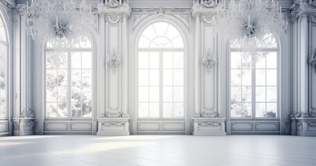 beautiful random white room background