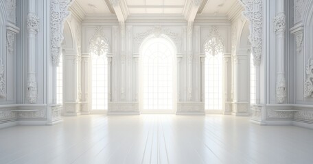 beautiful random white room background