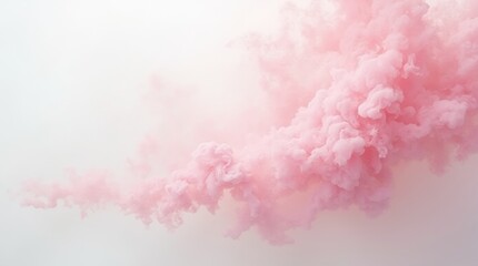 Fototapeta premium soft pink smoke on white background for gentle and dreamy abstract visuals