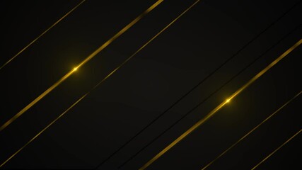 Golden shiny stripes dots abstract tech geometric background. particle stripes elegant line award ceremony, stage performance. Luxury Premium Corporate Royal Award nomination ceremony. 3D 4K