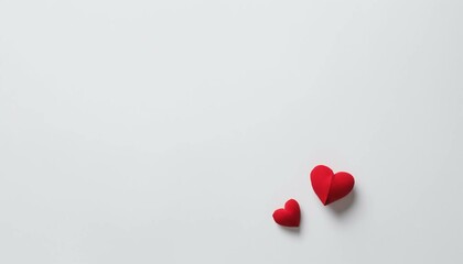 Fototapeta premium red heart on white background