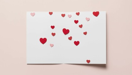 valentine card with hearts
