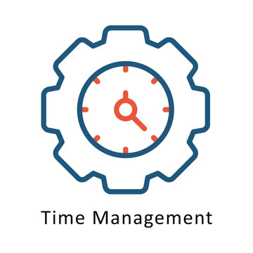 Tme Managment Vector Two Color Icon. Eps 10 File 