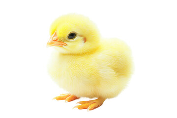 Obraz premium Baby Chick Stands Alone Isolated on PNG Transparent Background