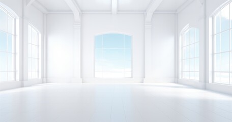 Obraz premium beautiful random white room background