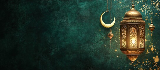 Holy Ramadan Kareem moon. Month of fasting for Muslims.illustration