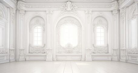 beautiful random white room background
