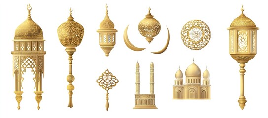 Holy Ramadan Kareem moon. Month of fasting for Muslims.illustration