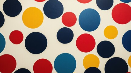 Vibrant retro comic book polka dots in primary colors