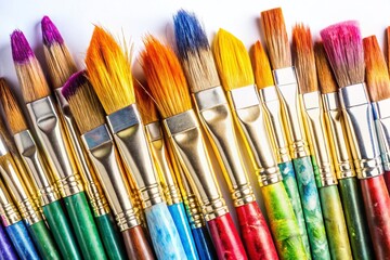 Watercolor Paintbrushes Flat Illustration for Product Photography