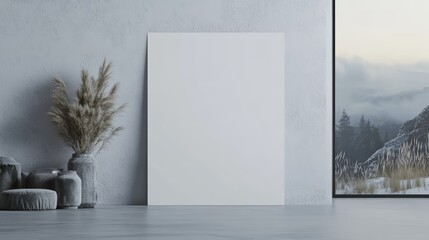 Clean landscape flyer mockup blank