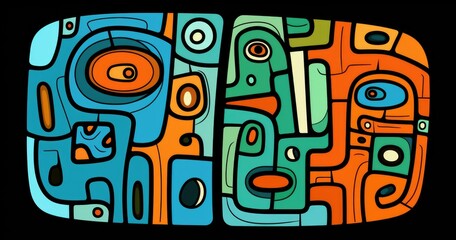 beautiful vector illustration of two abstract shapes