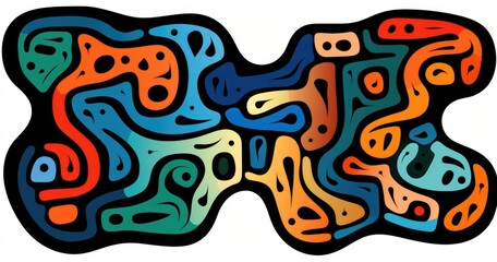 beautiful vector illustration of two abstract shapes