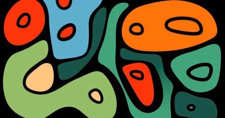 beautiful vector illustration of two abstract shapes