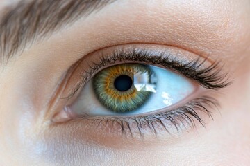 Obraz premium Close-up of an Eye with Unique Iris Patterns