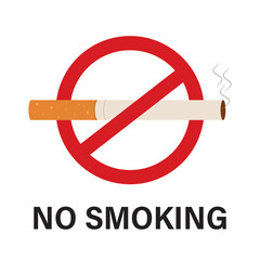 Concept of no smoking and World No Tobacco Day. No smoking zone, anti smoke day, tobacco free day. Banner with red circle stop tobacco sign and cigarette.