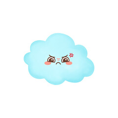 Cloud emoji cartoon character