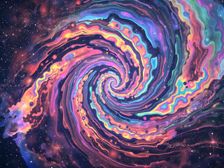 iridescent rainbow galaxy space psychedelic swirl trippy artwork abstract acrylic background