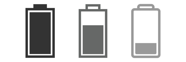 Battery Icon Set Vector Design.