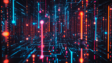 Fototapeta premium Smart digital Innovation city with connection network reciprocity over the cityscape. of future smart wireless digital city and social media networking systems that connects people with in city