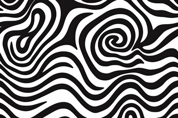 black and white illustration of a funky repeating sign wave 