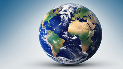 Fototapeta premium Earth viewed from space showcasing continents, oceans, and atmospheric clouds