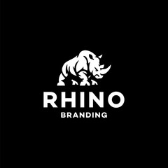 Rhino Logo Vector Design Bold