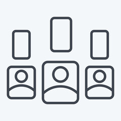 Icon Election Result. related to Electiont symbol. line style. simple design editable