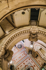 Buenos Aires, Argentina - 22 Nov, 2024: Atrium halls of the Palacio Barolo building, Buenos Aires