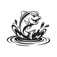 black and white fish