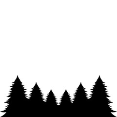 Obraz premium Christmas Tree Silhouette