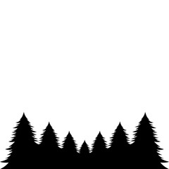 Obraz premium Christmas Tree Silhouette