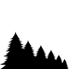 Obraz premium Christmas Tree Silhouette
