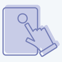 Icon Electronic Voting. related to Electiont symbol. two tone style. design editable