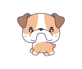 Dog silhouette icon illustration . Isolated on white background