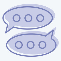 Icon Discussion. related to Electiont symbol. two tone style. simple design editable