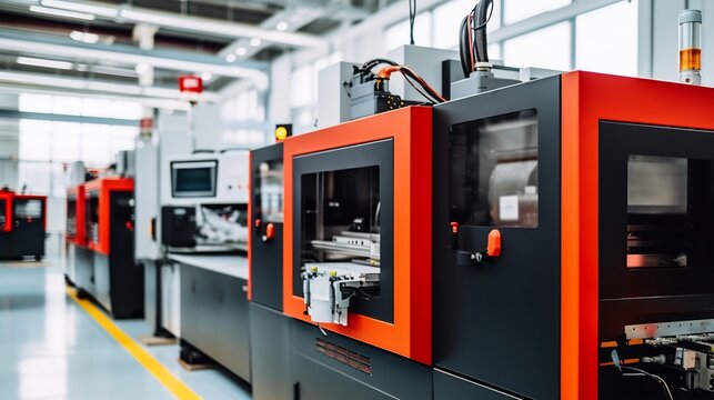 Cutting edge 3D printer meticulously creating intricate mechanical components inside a state of the art manufacturing facility