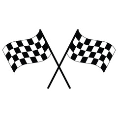 Checkered flag vector. Racing flag icon, symbol, vector. Race flag, checkered, sports, car, moto. Vector illustration.