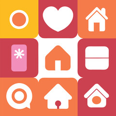 A versatile set of website icons for web design and branding. Includes clean, minimal vector icons suitable for digital platforms, UI design, branding, and app development.