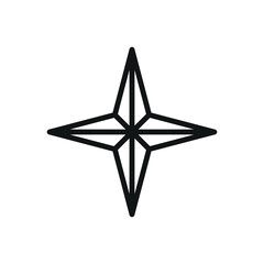 This compass icon features a modern and sleek design, making it ideal for navigation, travel, or exploration projects
