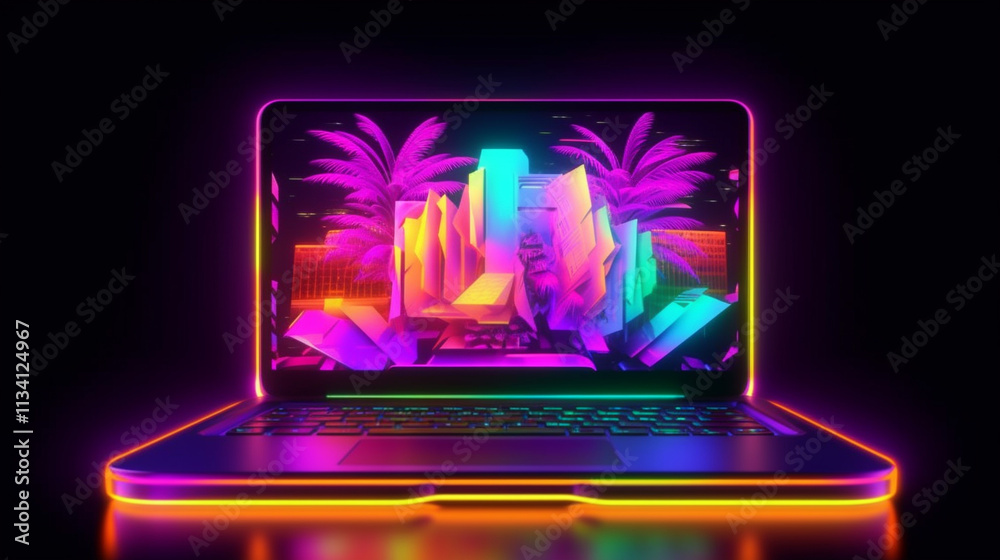 Poster an abstract, vibrant data visualization representing complex data in bright colors and patterns lega