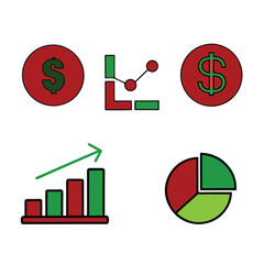 Explore a professional Finance and Business Icon Set perfect for web design, apps, and branding. High-quality vector icons for finance, business, investment, accounting, and e-commerce.