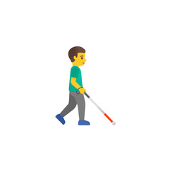 Person with White Cane Emoji
