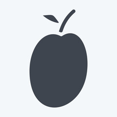 Icon Plum. related to Fruits And Vegetables symbol. glyph style. editable