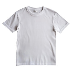 White Plain Clothes on Transparent Background