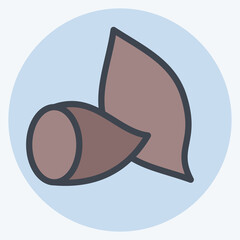 Icon Sweet Potato. related to Fruits And Vegetables symbol. color mate style. editable