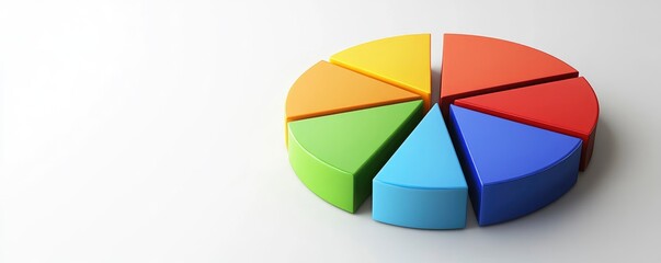 A colorful pie chart representing data distribution in segments.