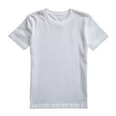 White Plain T-Shirt Isolated on Transparent Background