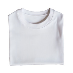 White Plain Clothes on Transparent Background